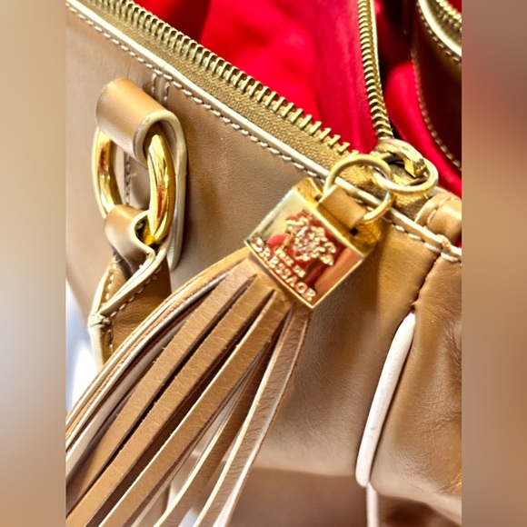 Prix De Dressage Brown leather with cream trim shoulder bag/handbag - Picture 9 of 12